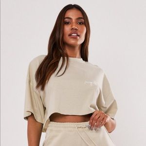 Misguided Nude Co Ord Missguided Crop Top
